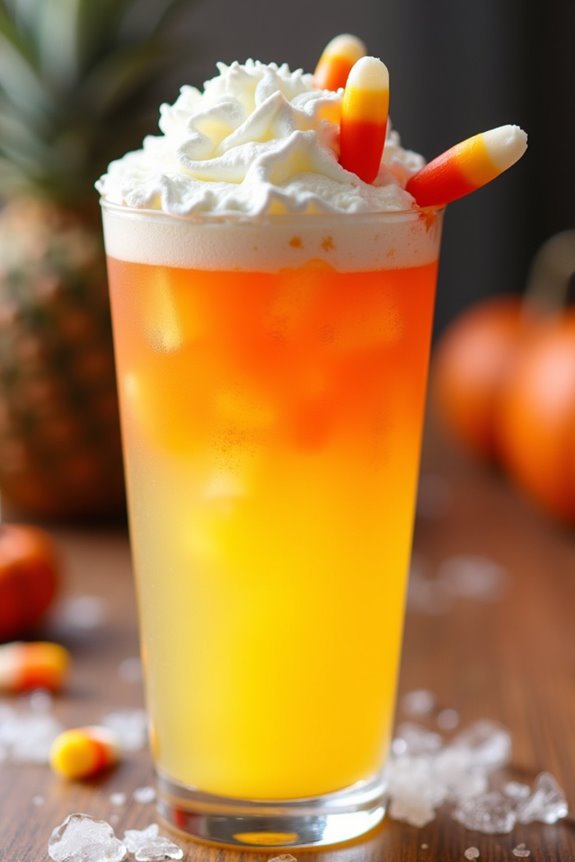 layered halloween candy drink