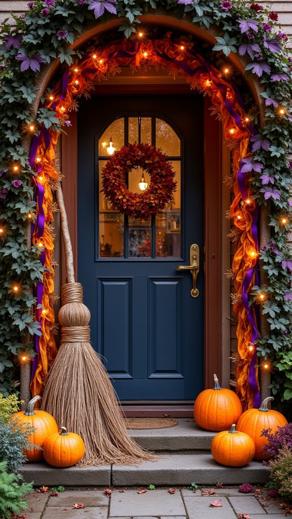 magical halloween porch display