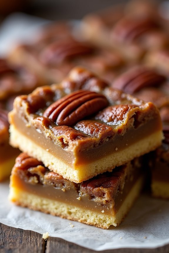 maple bourbon pecan bars