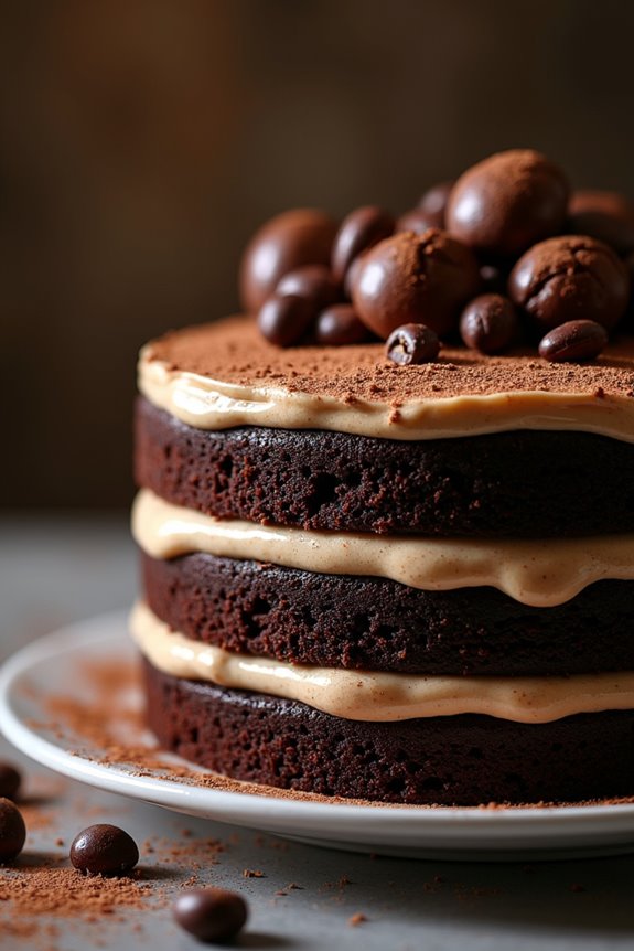 mocha espresso layer cake