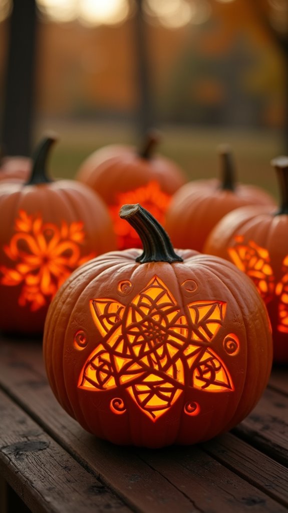 modern geometric pumpkin designs