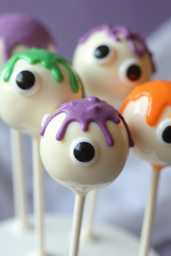 monster eye cake pops