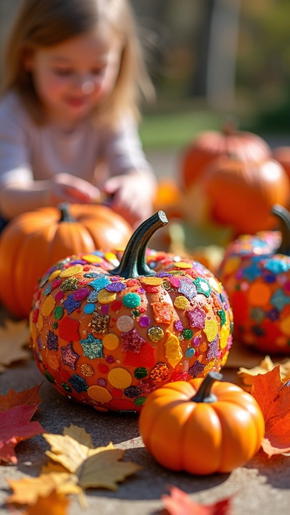 mosaic pumpkin decorating fun