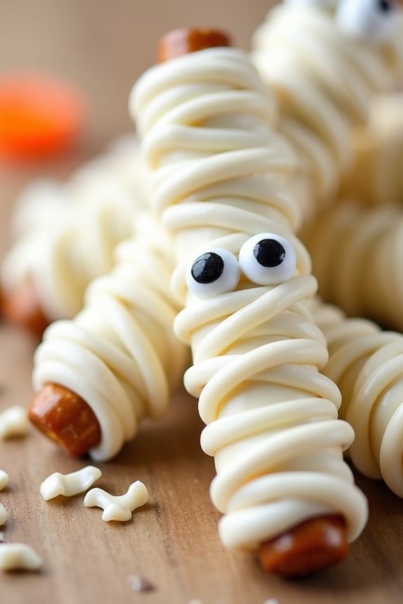 mummy pretzel rods recipe