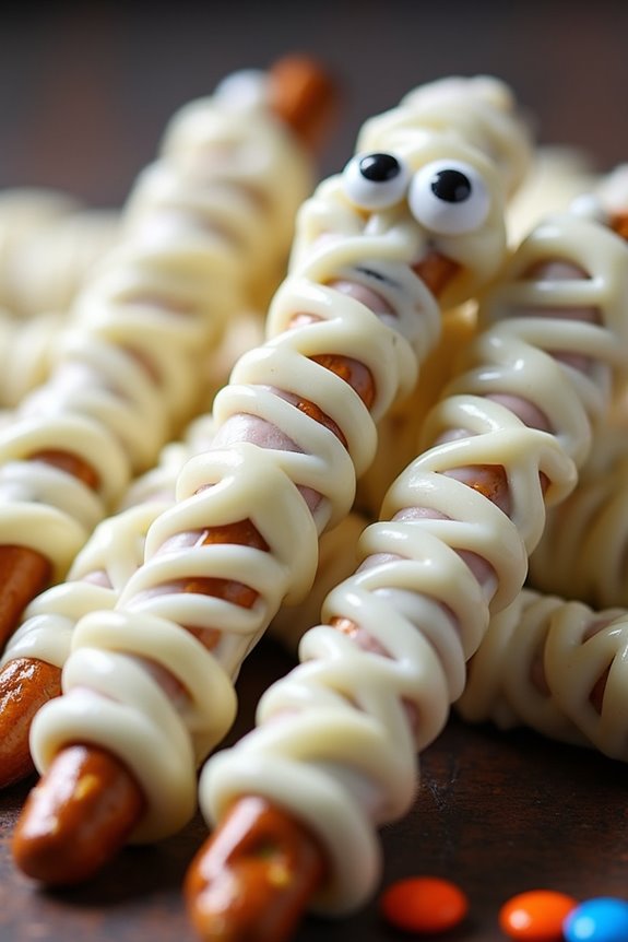 mummy pretzel sticks recipe