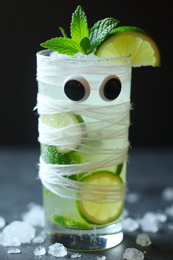 mummy themed halloween mojito recipe