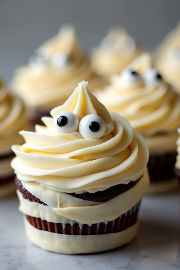 mummy wrapped halloween cupcakes recipe