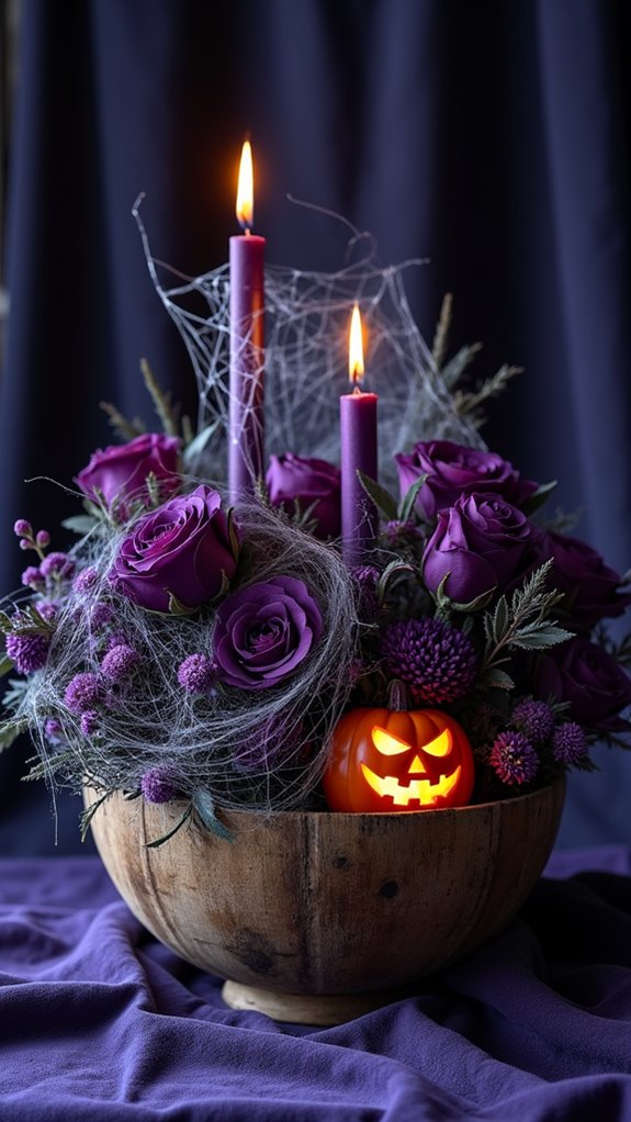 mysterious dark floral arrangement