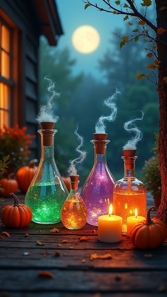 mysterious potion bottle display