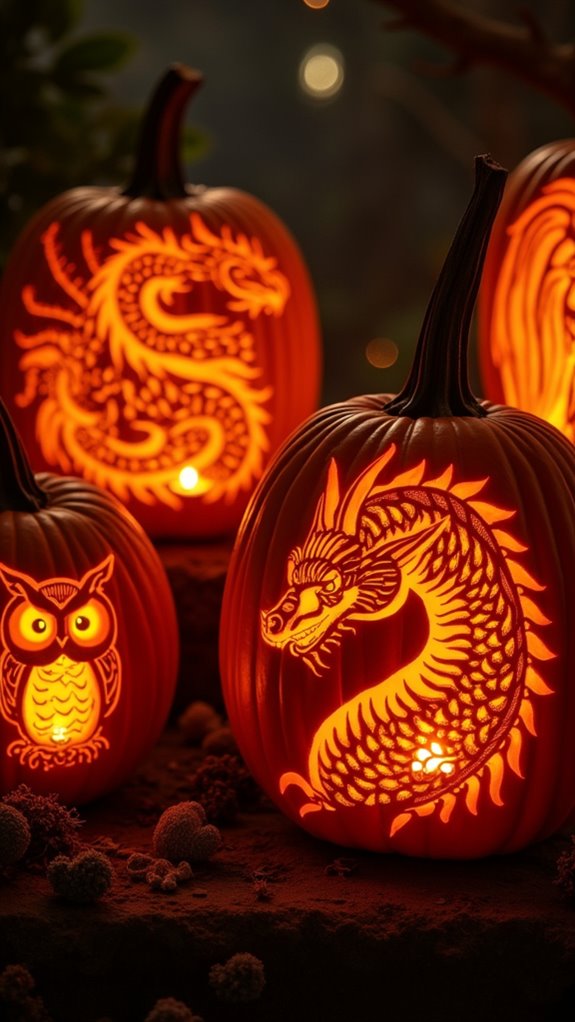 mythical pumpkin carving creativity