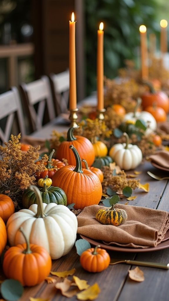 natural autumn centerpiece accents