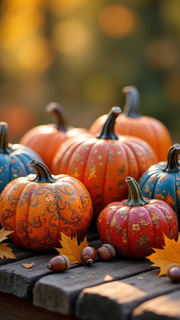 nature inspired pumpkin art