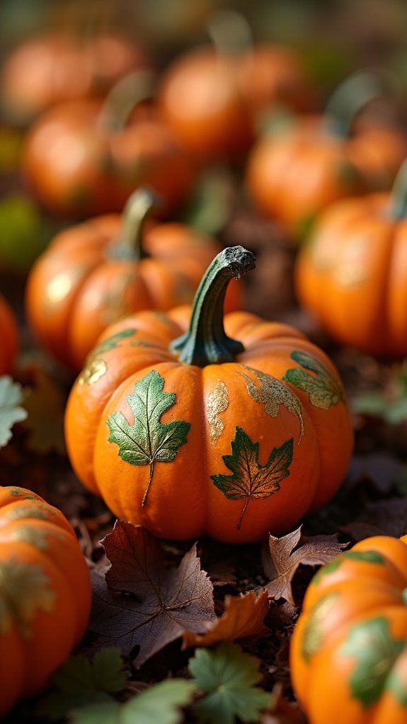 nature inspired pumpkin decor