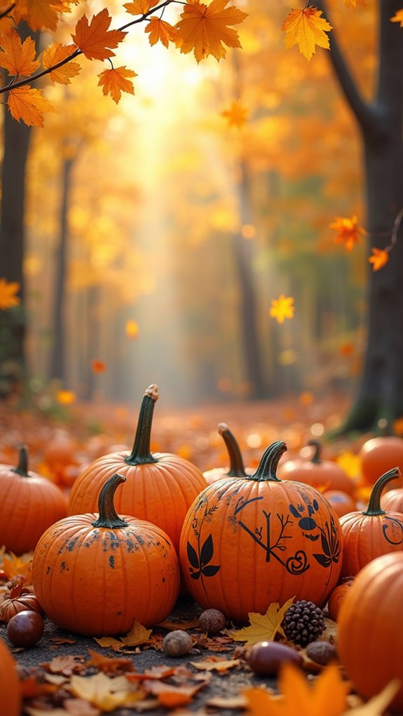 nature inspired pumpkin decorating