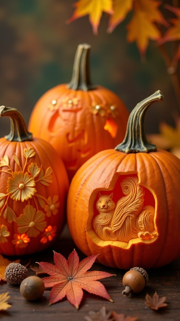 nature inspired pumpkin designs