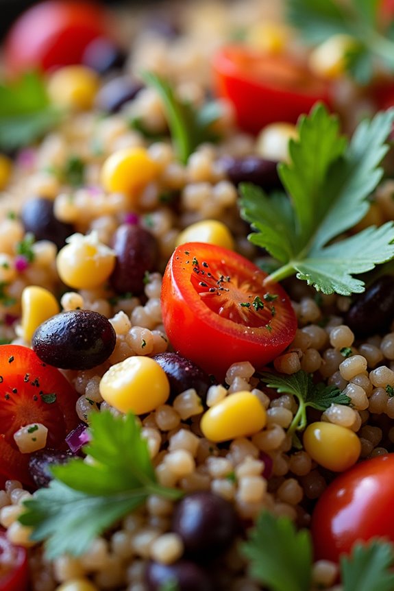 nutritious halloween quinoa salad