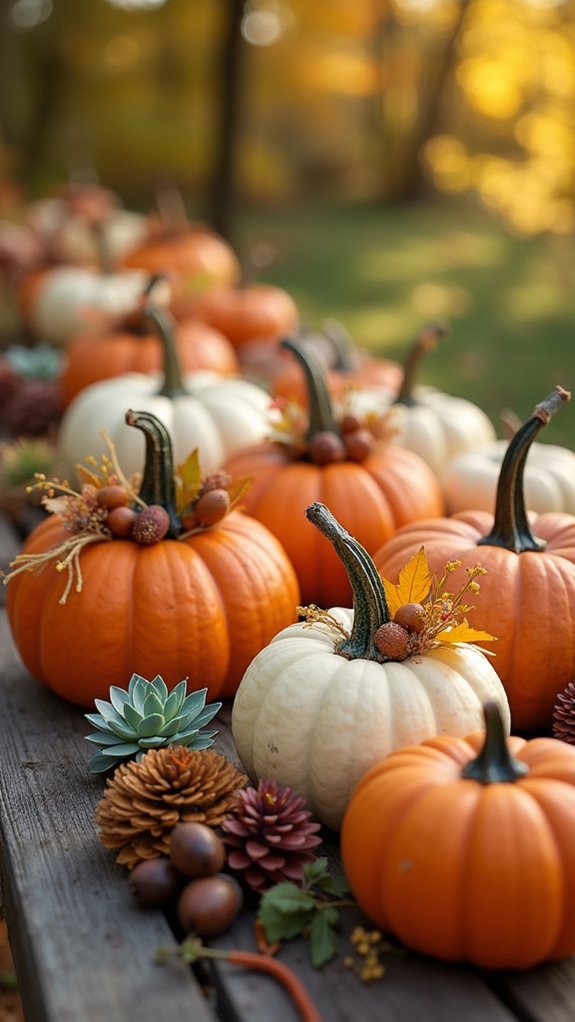 organic pumpkin decorating elements
