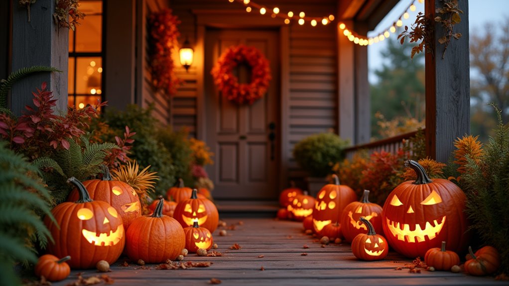 outdoor halloween pumpkin decorations
