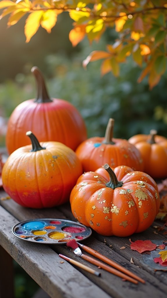 painted pumpkins for fall