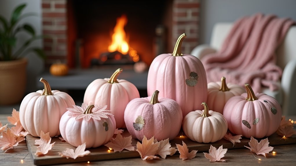 pink pumpkin decorating ideas