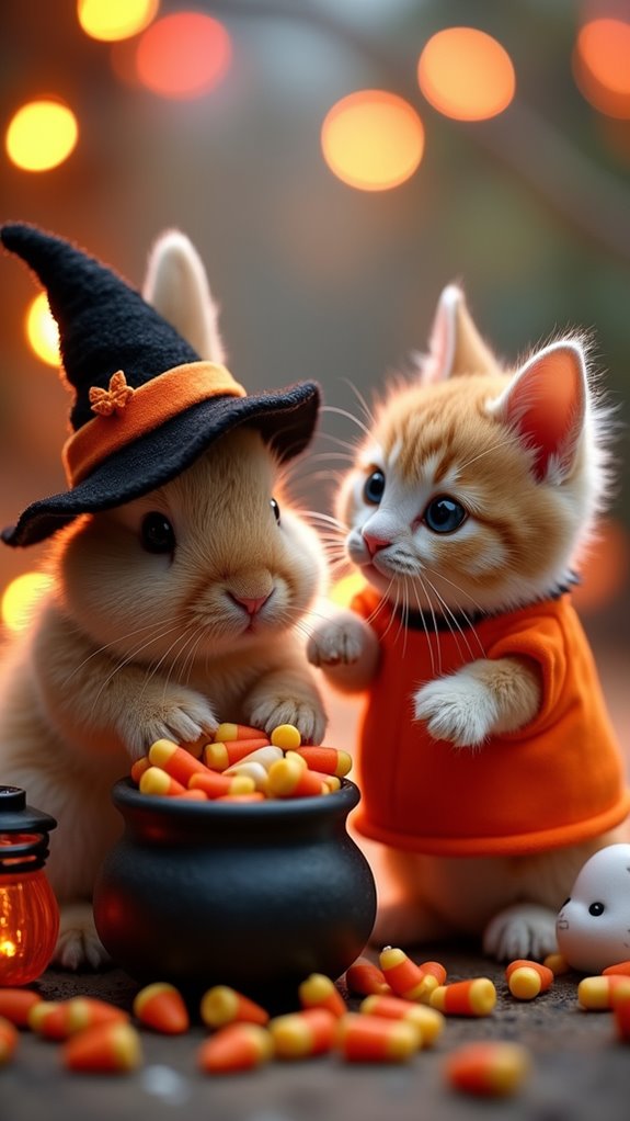 playful halloween animal decorations