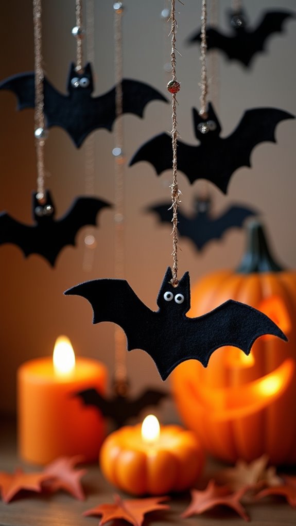 playful halloween bat decorations