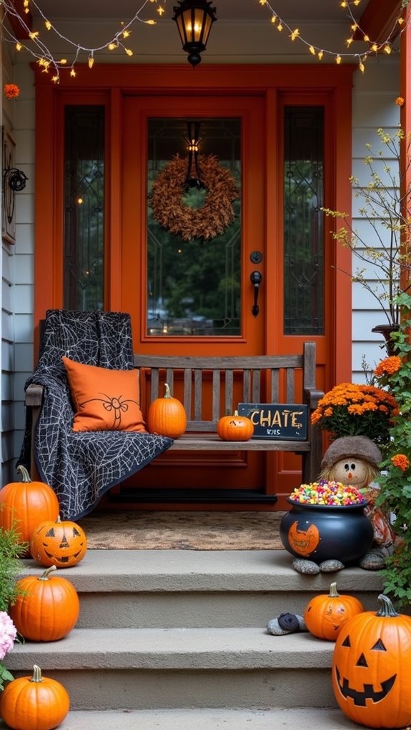 playful halloween candy station