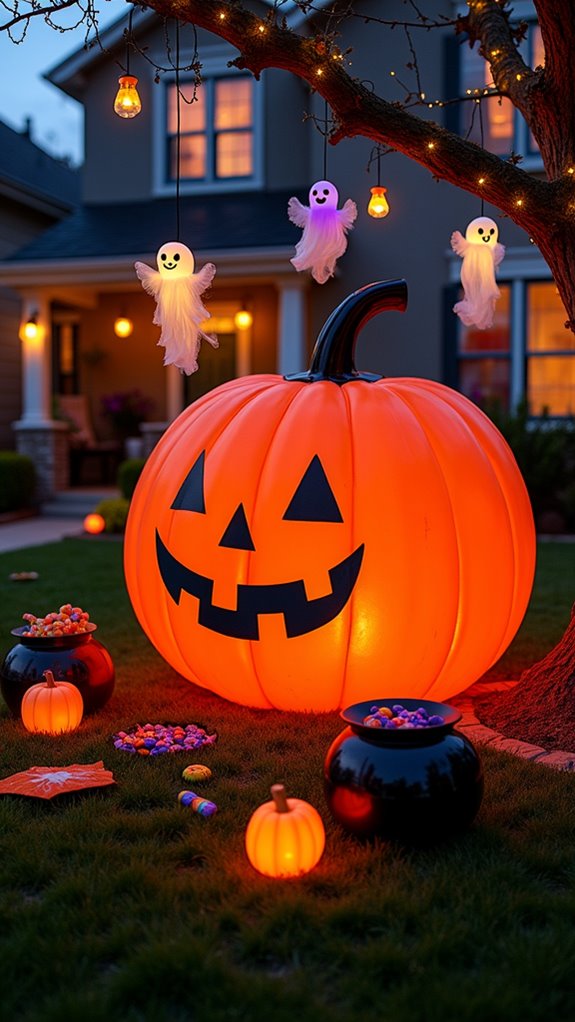 playful halloween candy station