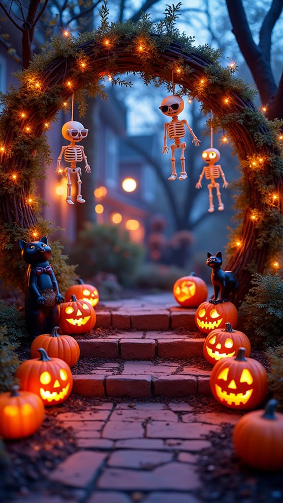 playful halloween display props