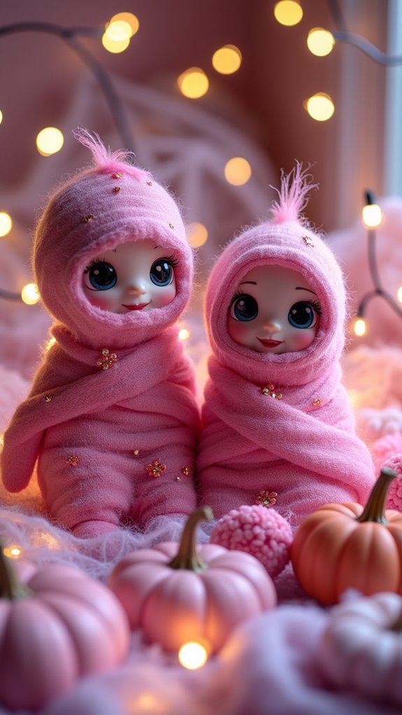 playful magenta halloween decor