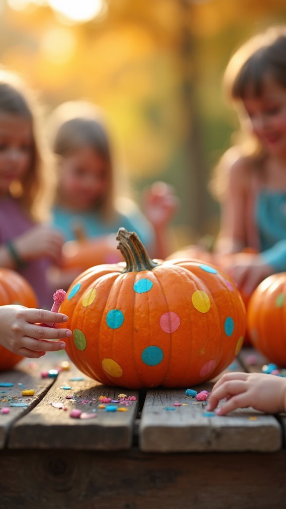playful polka dot pumpkins