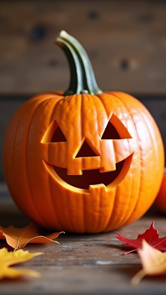playful pumpkin triangle eyes