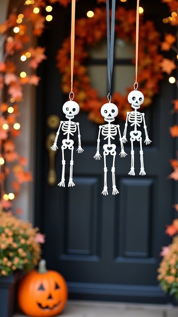 playful skeleton decorations enhance