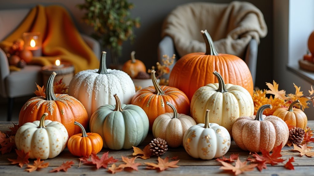 pumpkin decorating for autumn