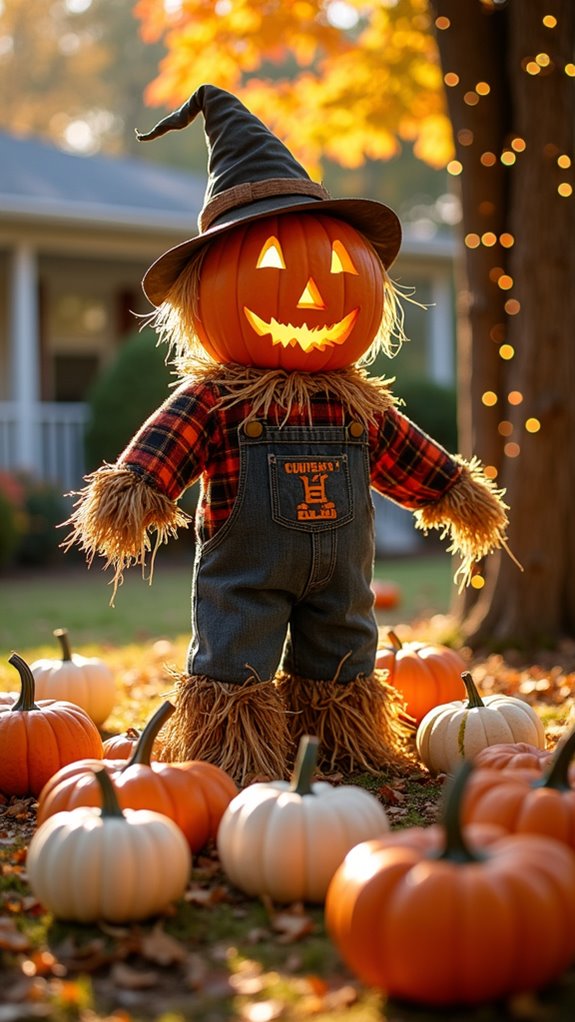 pumpkin scarecrow autumn decor