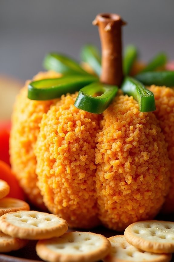 pumpkin shaped cheese ball recipe