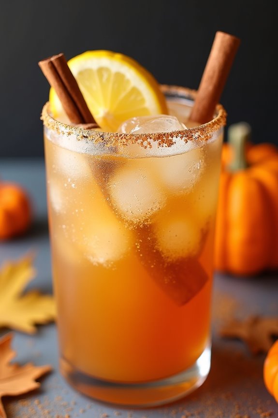 pumpkin spice vodka fizz