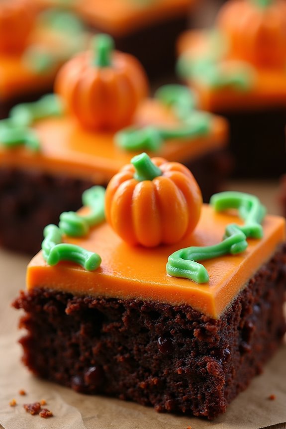pumpkin themed halloween brownies recipe