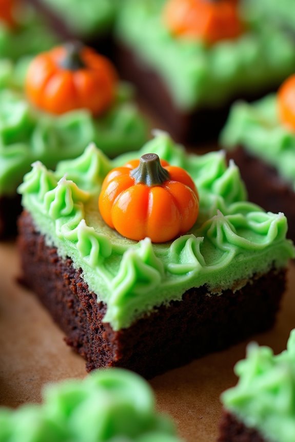 pumpkin themed halloween brownies recipe