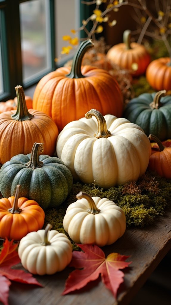 pumpkin variety centerpiece ideas
