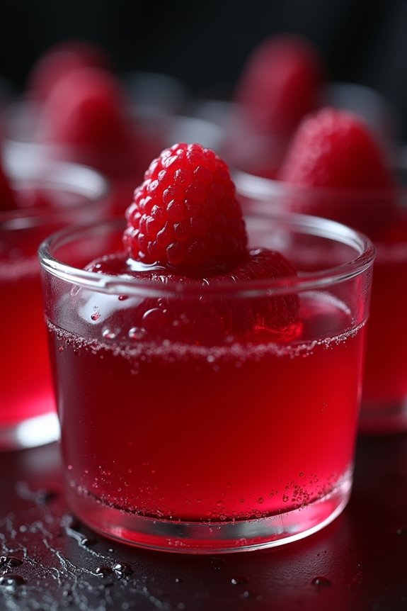 raspberry rum jello shots
