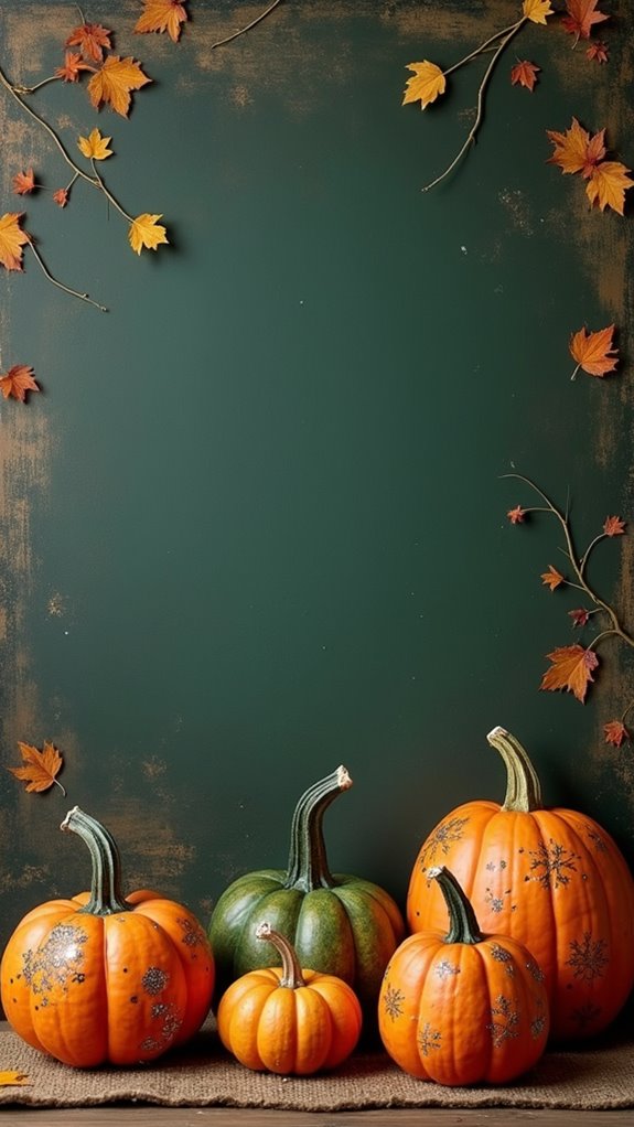 rustic chalkboard pumpkin decor