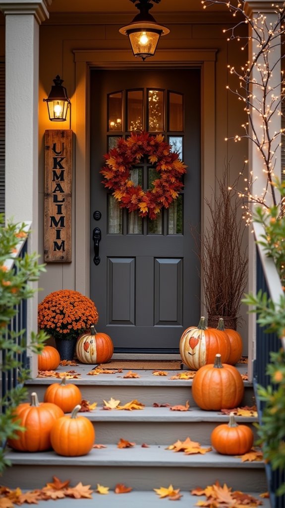 rustic halloween welcome decorations