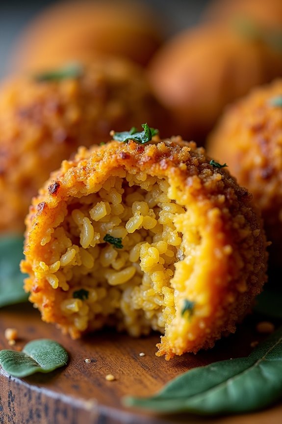 savory pumpkin risotto balls