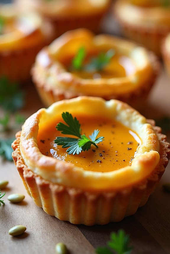 savory pumpkin tarts recipe