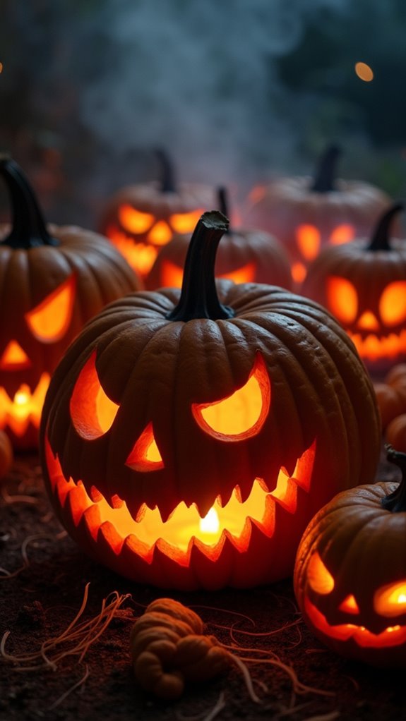 sinister jack o lantern smiles