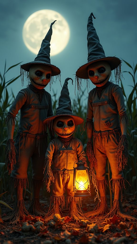 sinister scarecrow halloween decor