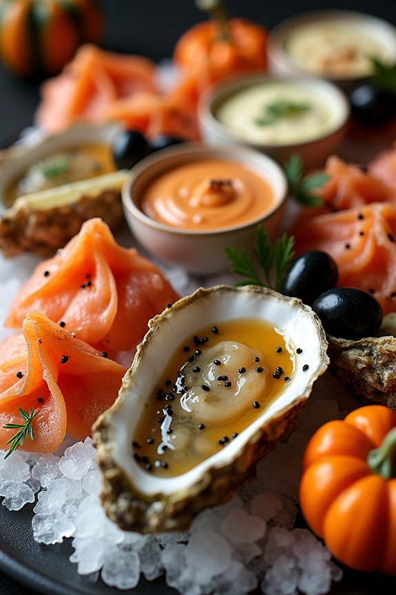 sinister seafood halloween charcuterie