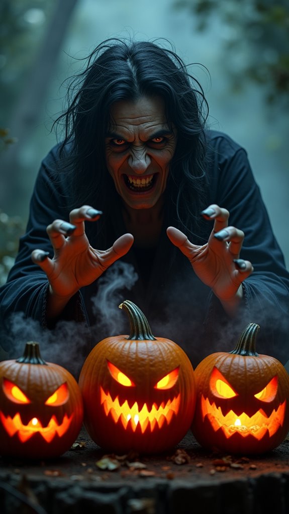 sinister witch pumpkin carving