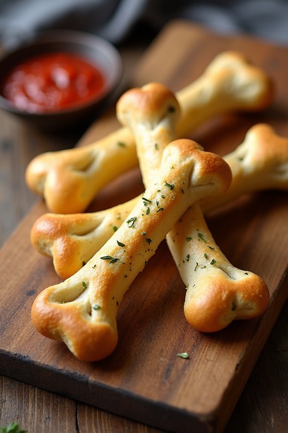 skeleton shaped breadstick recipe